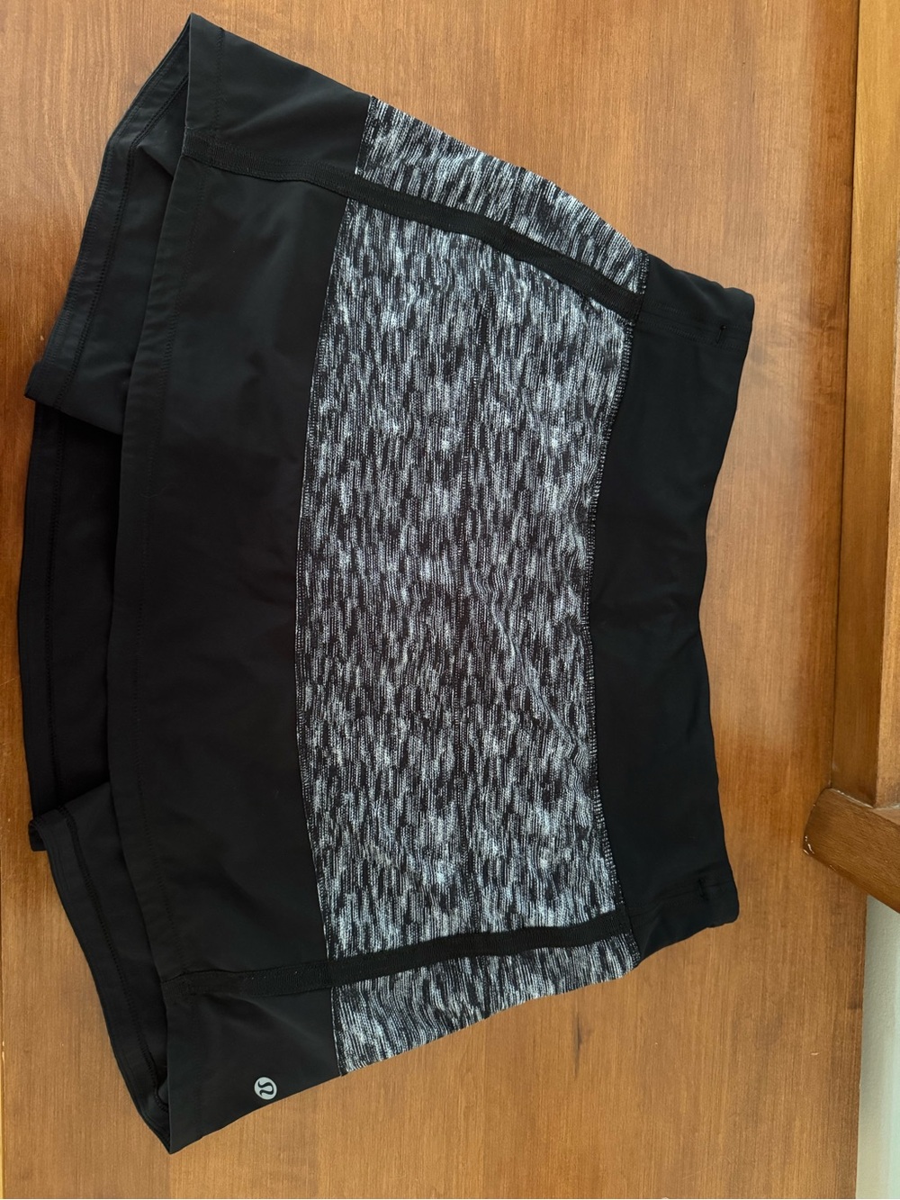 lululemon athletica Black and Heathered Gray Athletic Skirt
